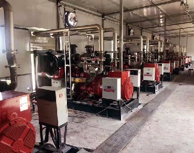 陕北中石化天然气发电站项目（斗山配优德8810台200KW）