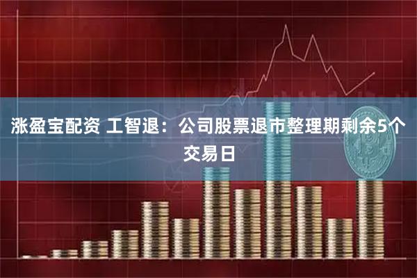 涨盈宝配资 工智退：公司股票退市整理期剩余5个交易日